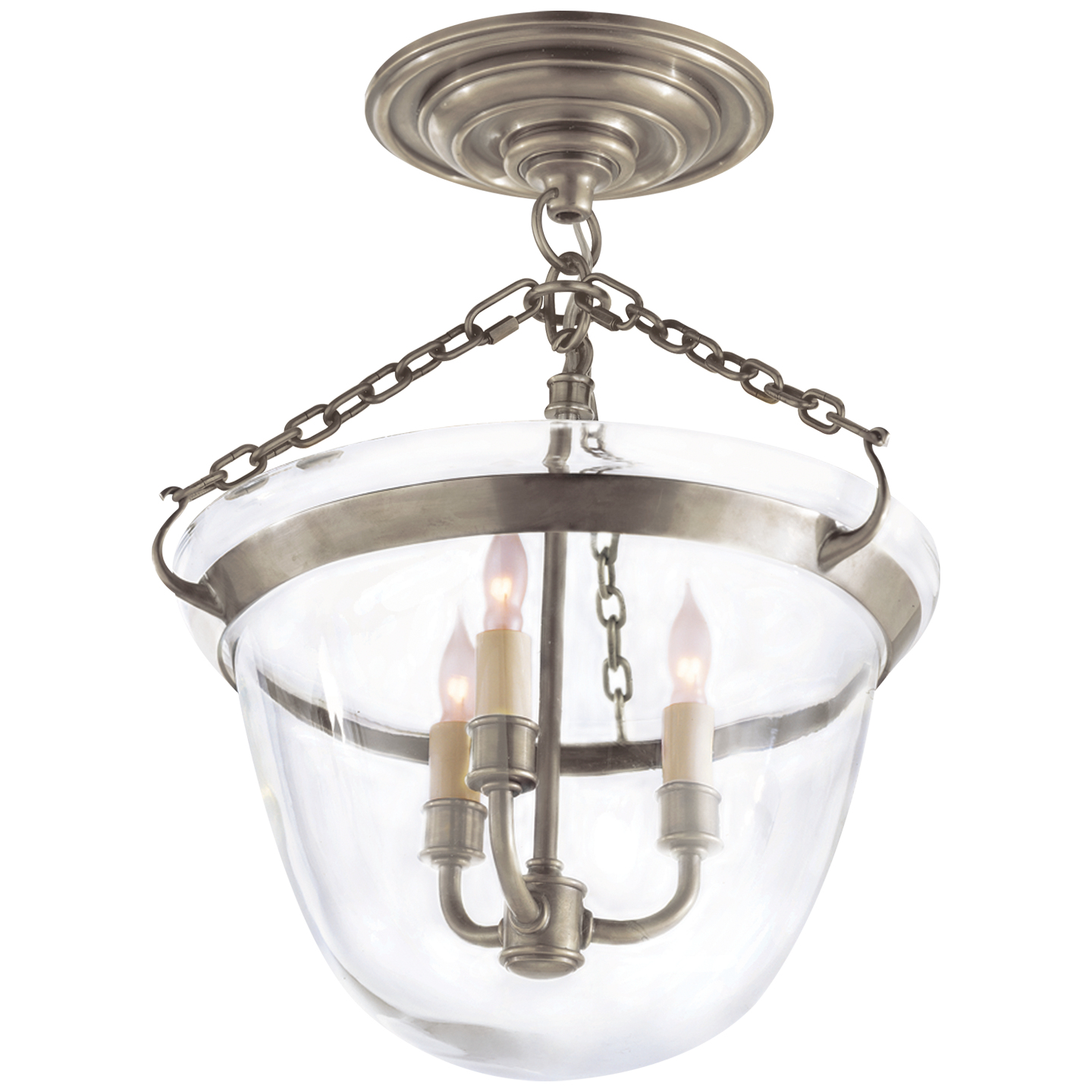 Потолочный светильник 3D Country Semi-Flush Bell Jar Visual Comfort